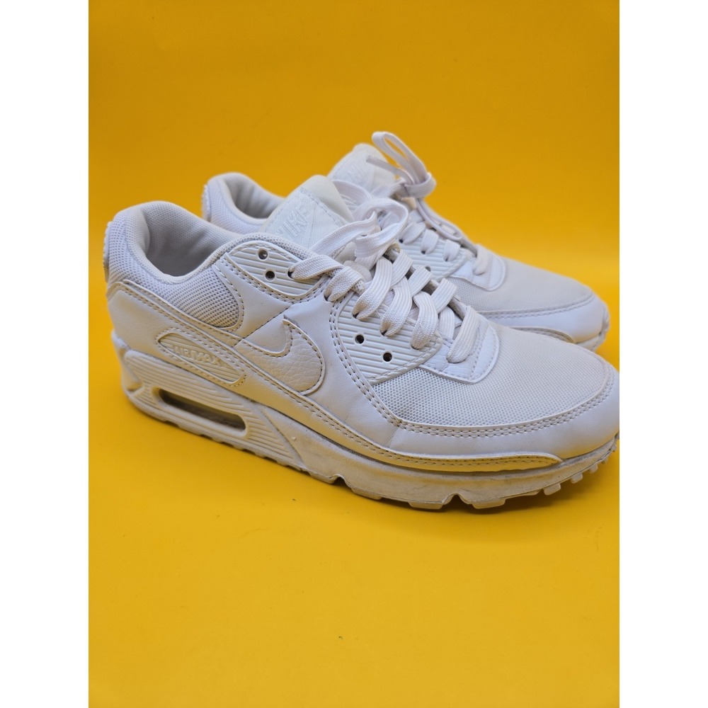 Nike Air Max 90 Triple White Women's Size 7.5 DH8010-100 Excellent Condition